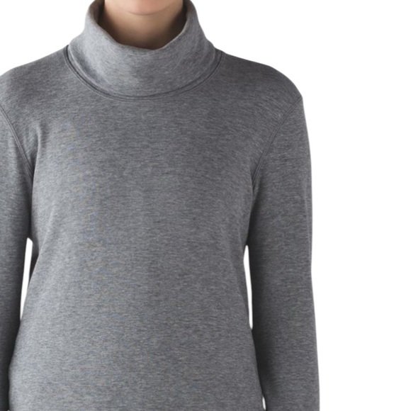 Lululemon Reversible Double up Heather grey sweater - Picture 1 of 11
